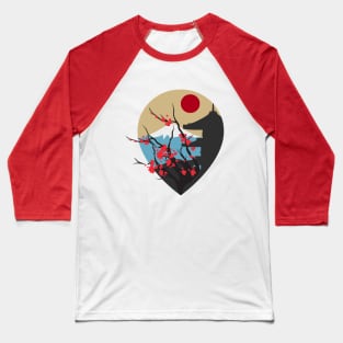 Mount Fuji and Cherry Blossoms in Japan Baseball T-Shirt